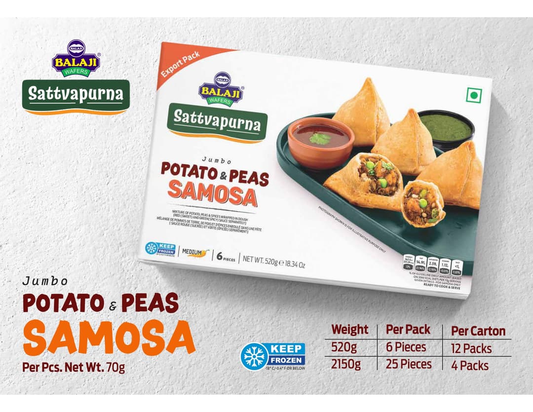 Potato & Peas Samosa (Sattvapurna)