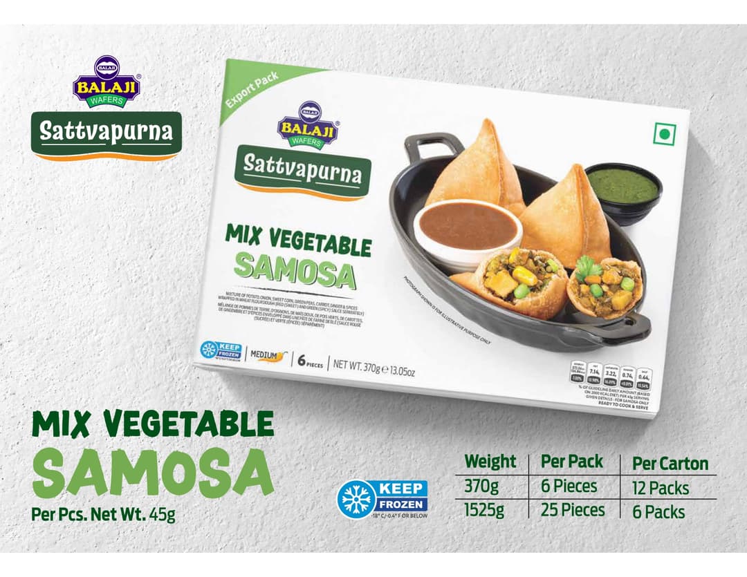 Mix Vegetable Samosa (Sattvapurna)